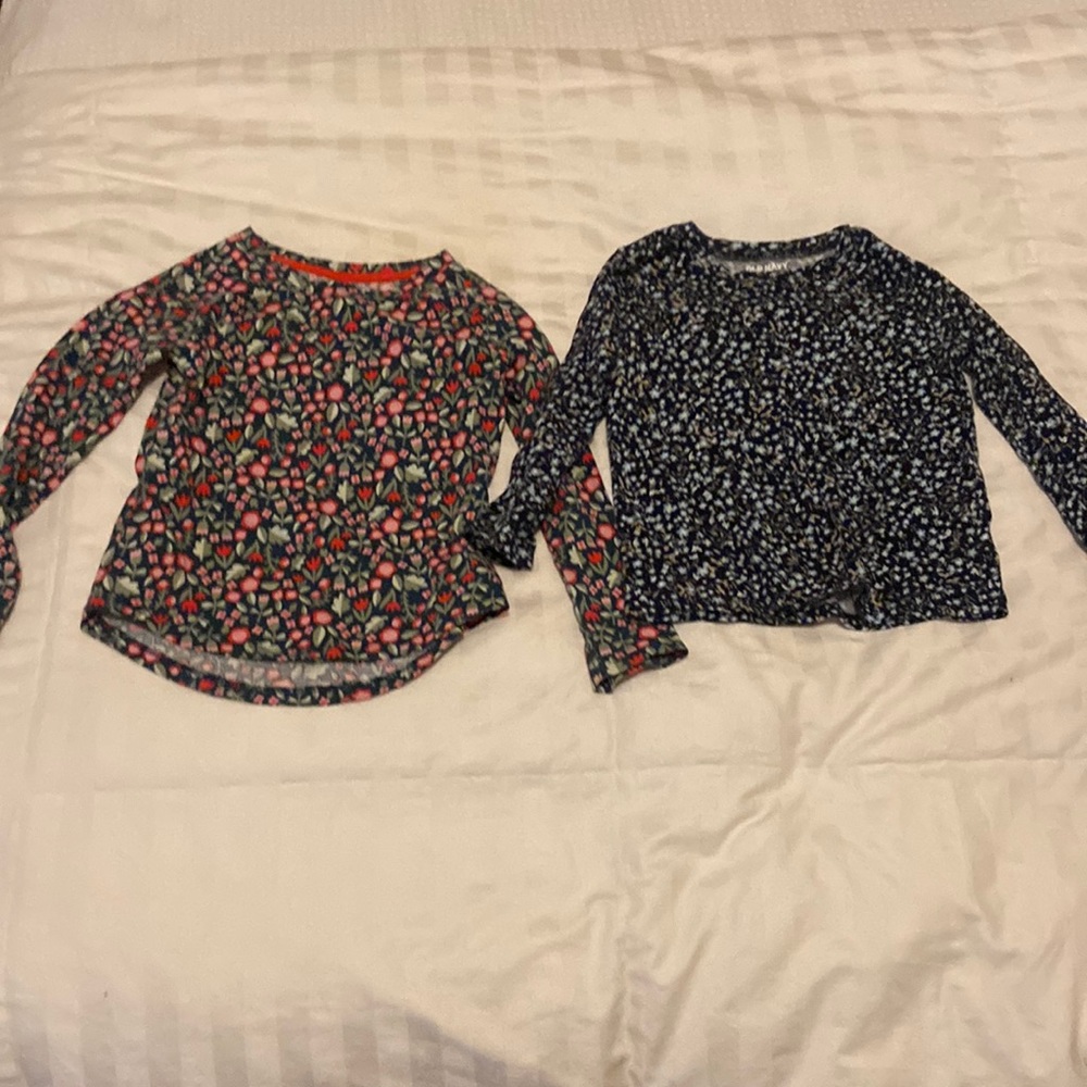 Set of two long sleeved print t-shirts